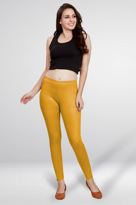 Yellow Ankle Length Leggings