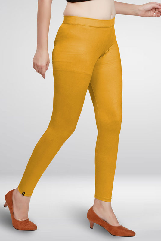 Yellow Ankle Length Leggings