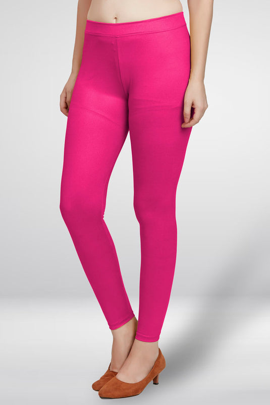Pink Ankle Length Leggings