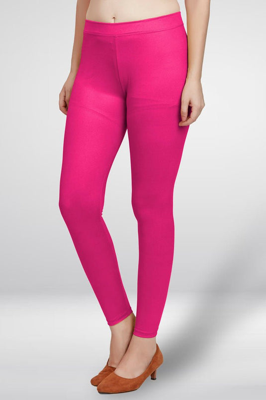 Pink Ankle Length Leggings - Groosberry Lifestyle