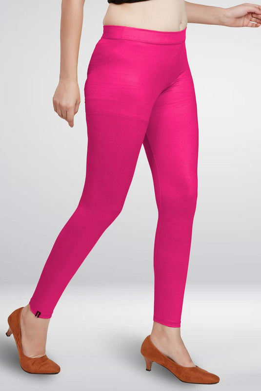 Pink Ankle Length Leggings - Groosberry Lifestyle