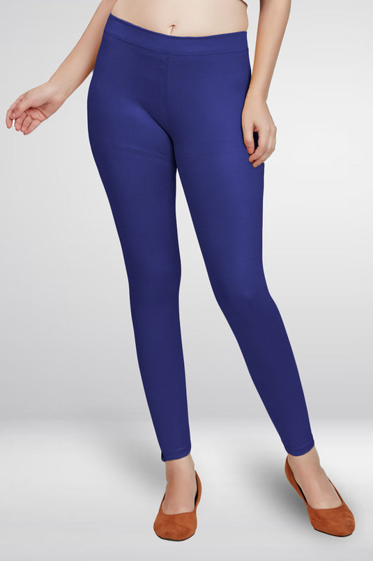 Blue Ankle Length Leggings