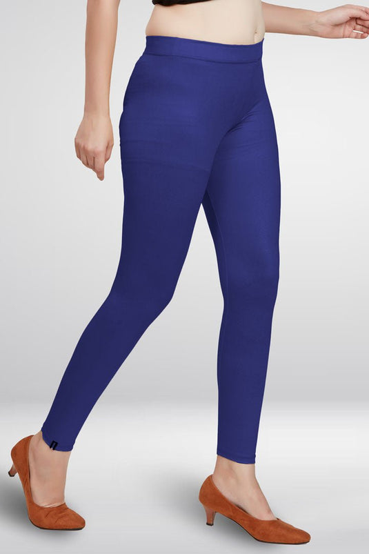 Blue Ankle Length Leggings - Groosberry Lifestyle