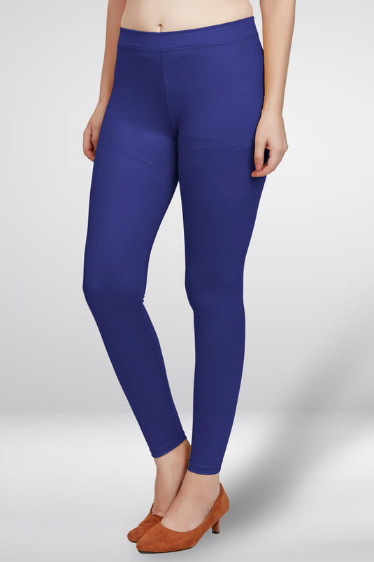 Blue Ankle Length Leggings