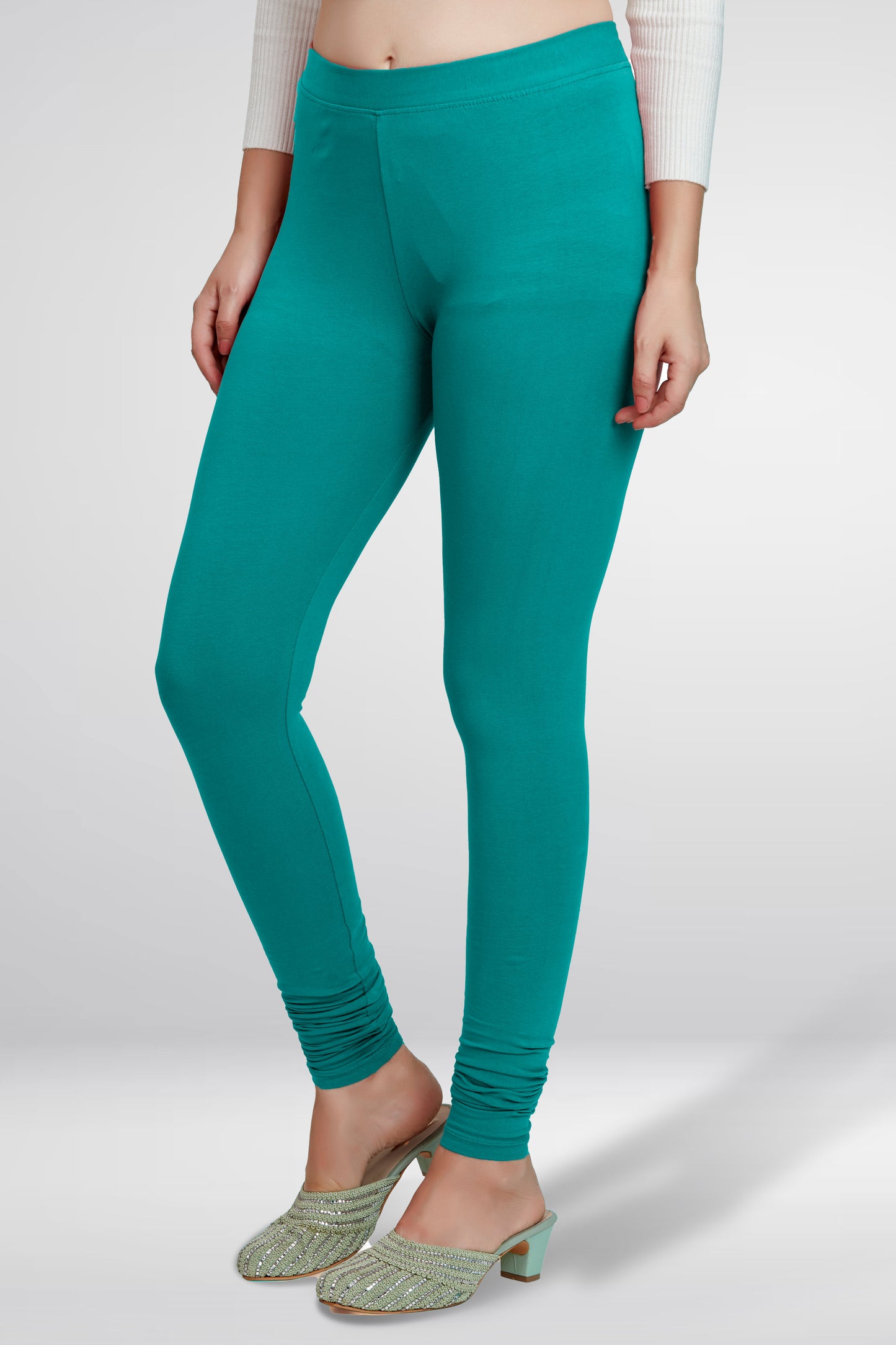 Green Premium Churidar Leggings