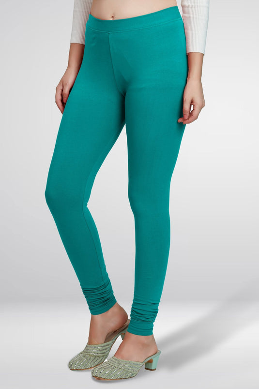 Green Churidar Cotton Leggings - Groosberry Lifestyle