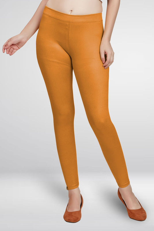 Yellow Ankle Length Leggings