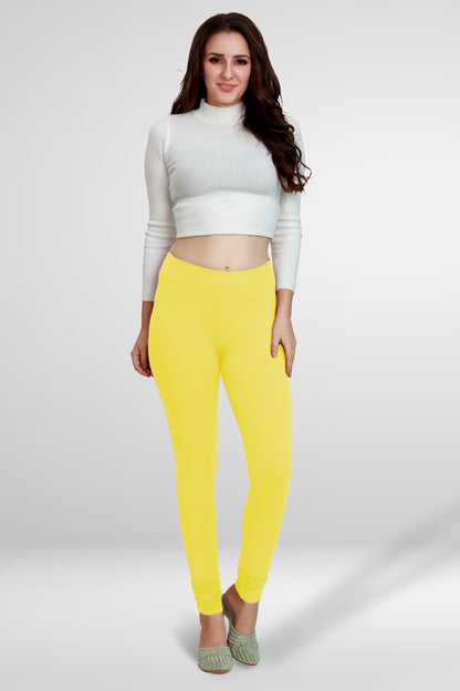 Yellow Churidar Cotton Leggings