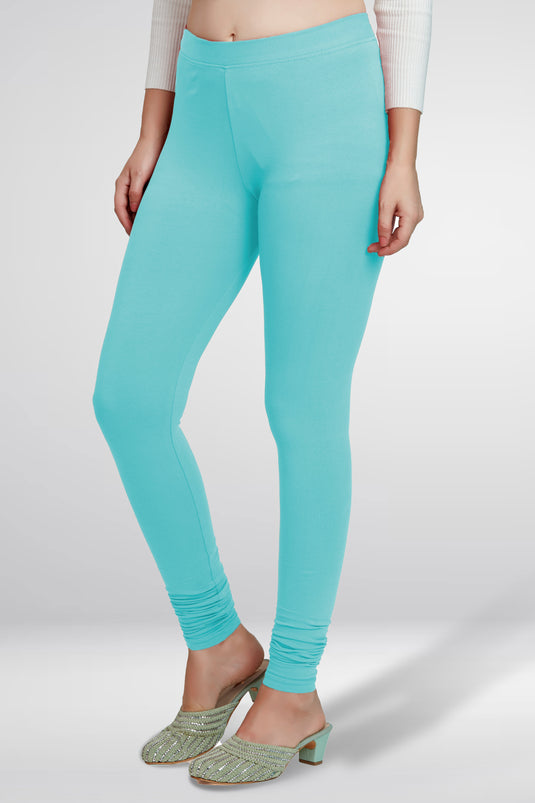 Blue Churidar Cotton Leggings