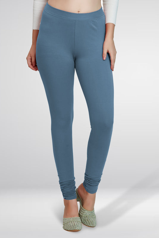 Grey Churidar Cotton Leggings