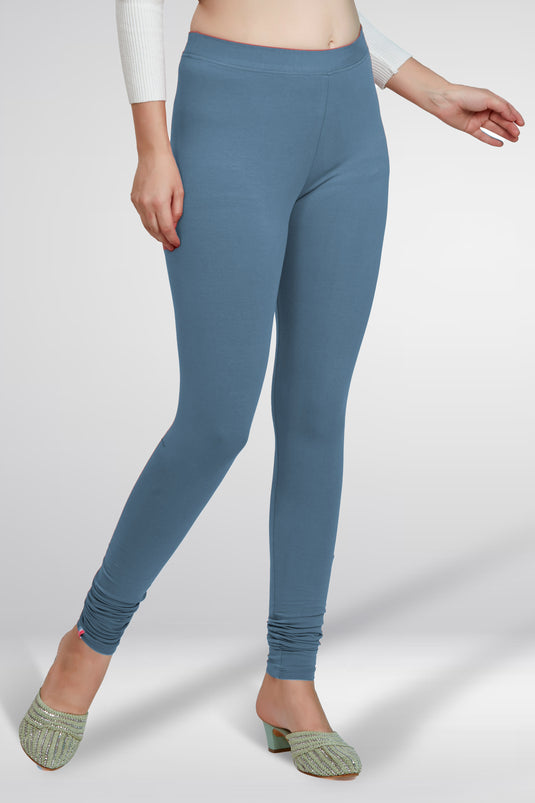 Grey Churidar Cotton Leggings