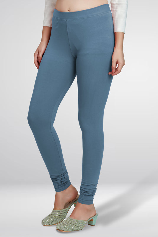 Grey Churidar Cotton Leggings