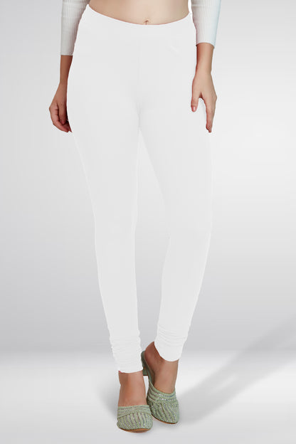 White Premium Churidar Leggings