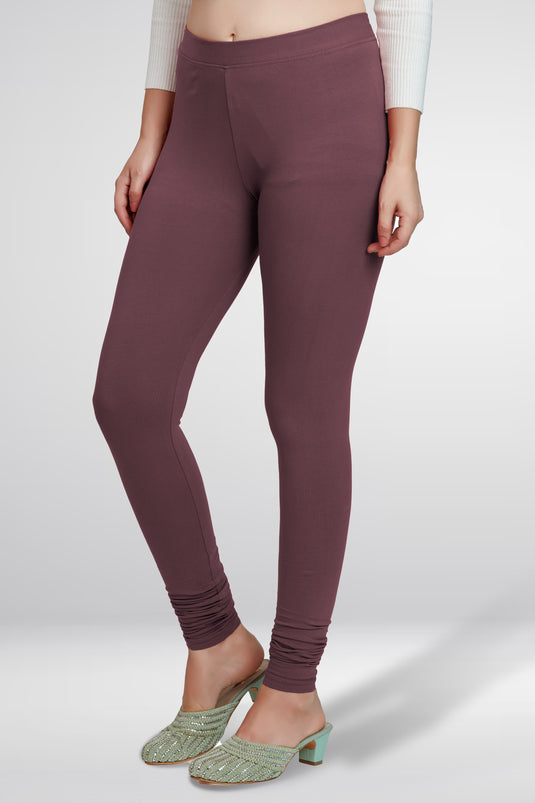 Red Churidar Cotton Leggings