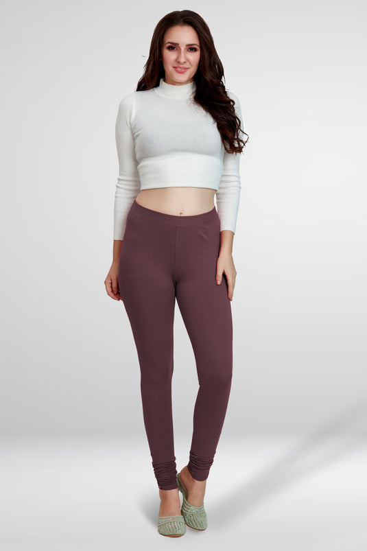 Red Churidar Cotton Leggings