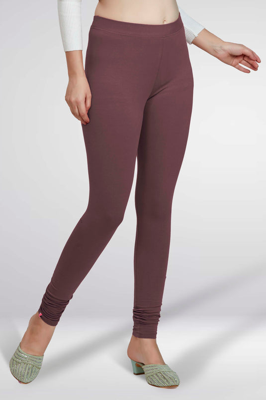 Red Churidar Cotton Leggings