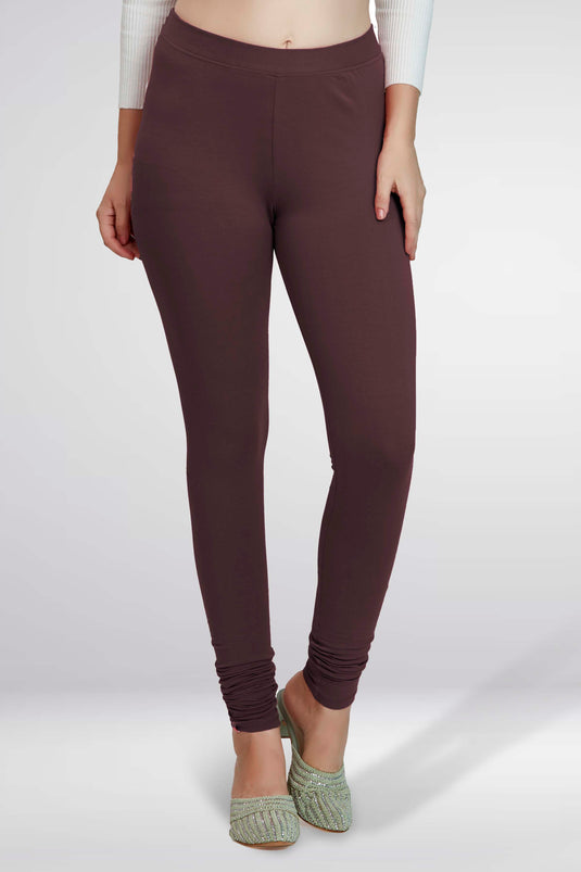 Red Churidar Cotton Leggings